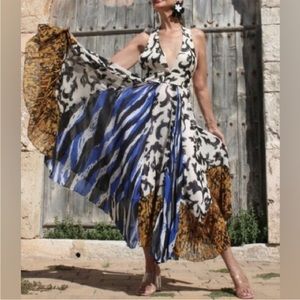 NEW Zara Woman Long LIMITED EDITION Printed Bloggers Fav dress Size L